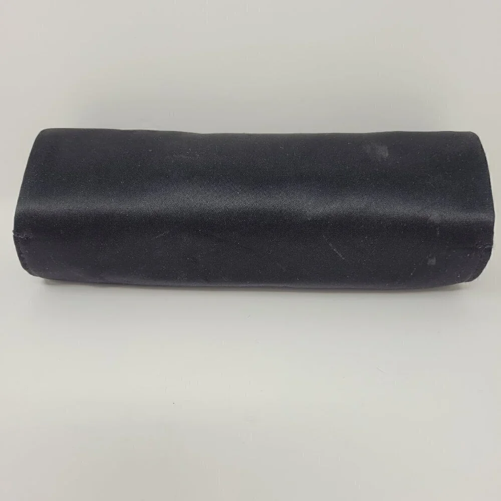 MAC Cosmetics Black Satin Beaded Fringe Clutch/Brush Holder